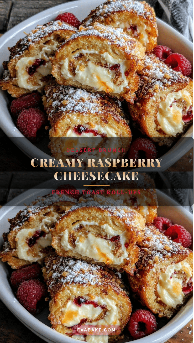Raspberry Cheesecake French Toast Roll-Ups recipe
