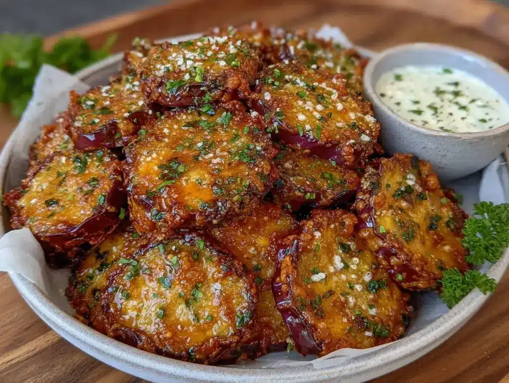 air fryer eggplant chips - featured image