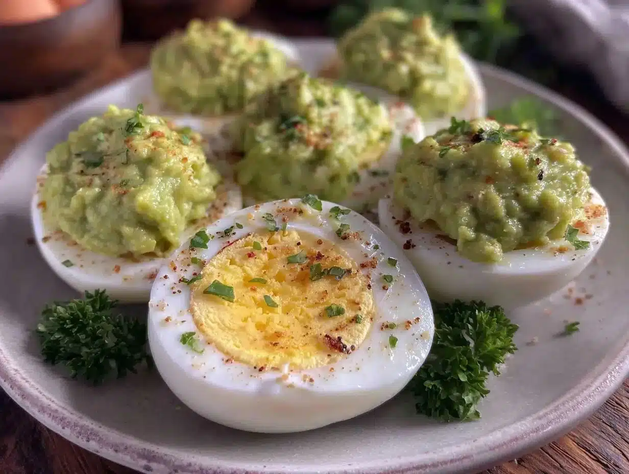 Avocado Egg Protein Cups preparation steps