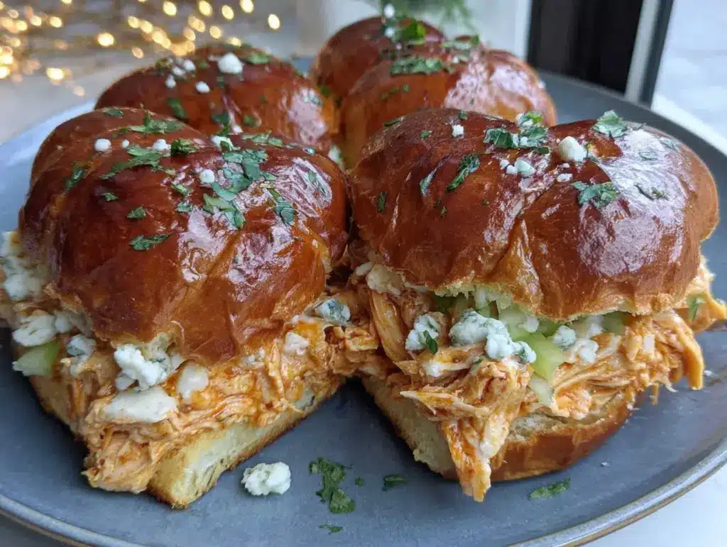 Buffalo chicken sliders - featured image