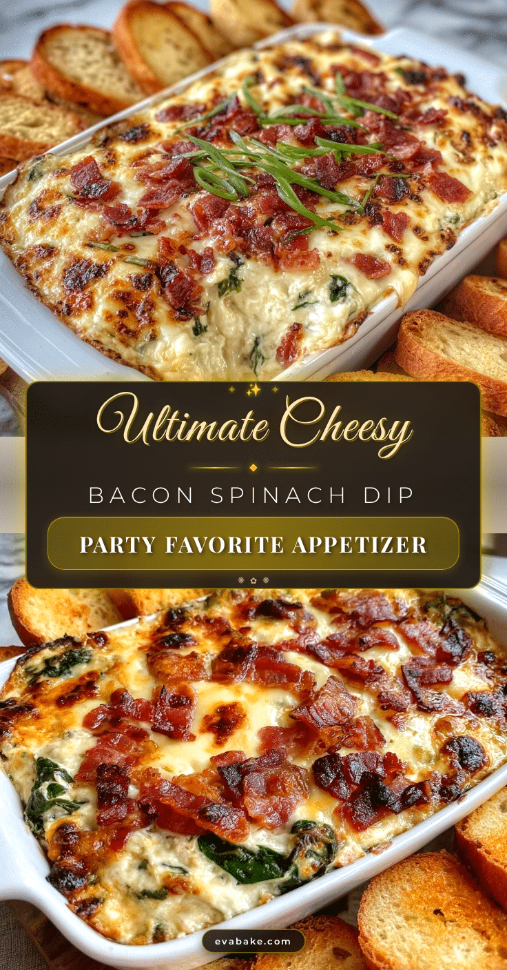 cheesy bacon spinach dip recipe