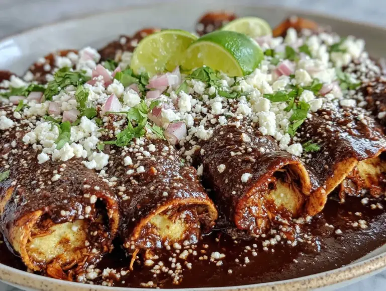 chicken mole enchiladas - featured image