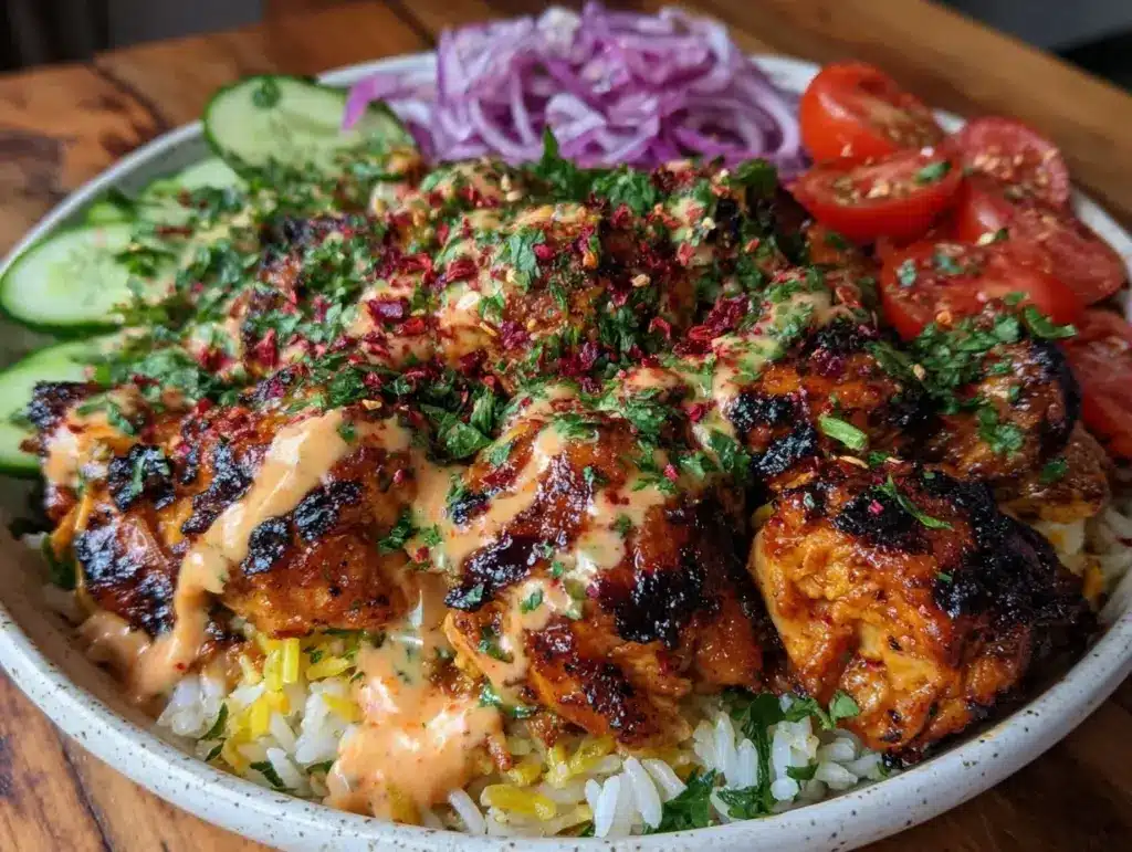 chicken shawarma bowl - featured image