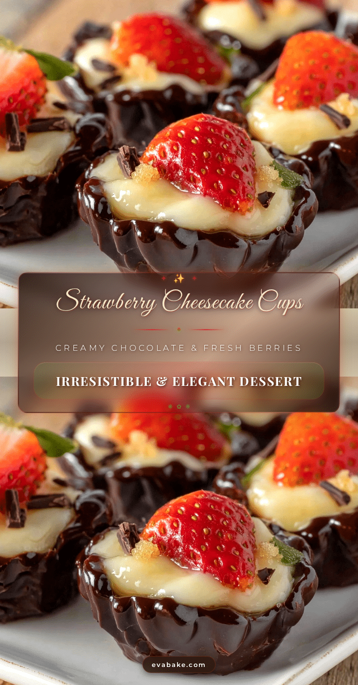 chocolate-covered strawberry cheesecake cups recipe