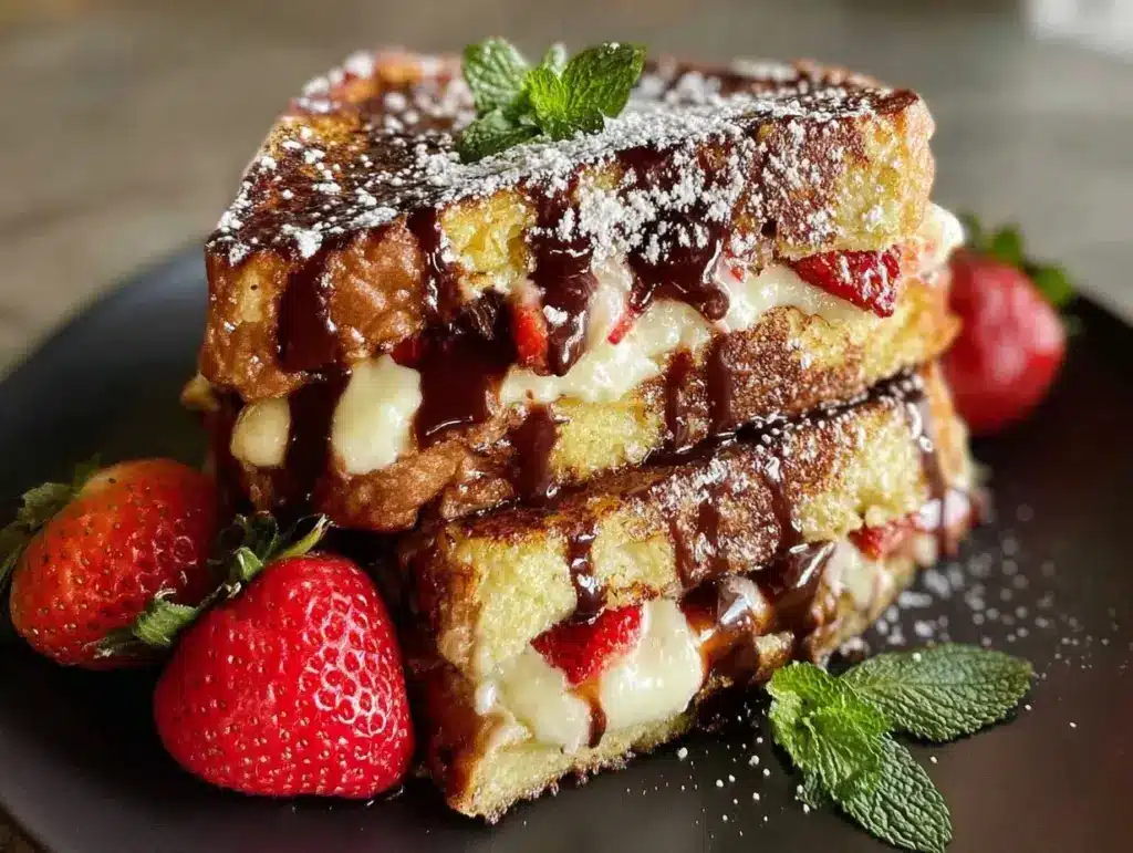 Chocolate-Covered Strawberry Stuffed French Toast - featured image