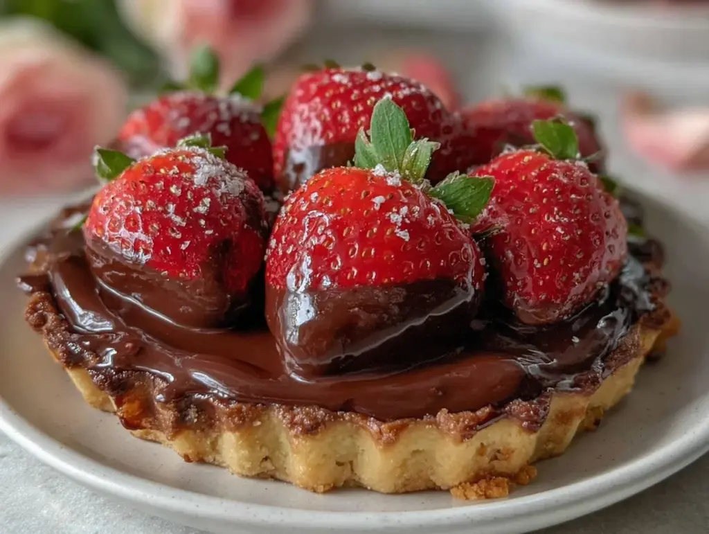 chocolate-covered strawberry tart - featured image