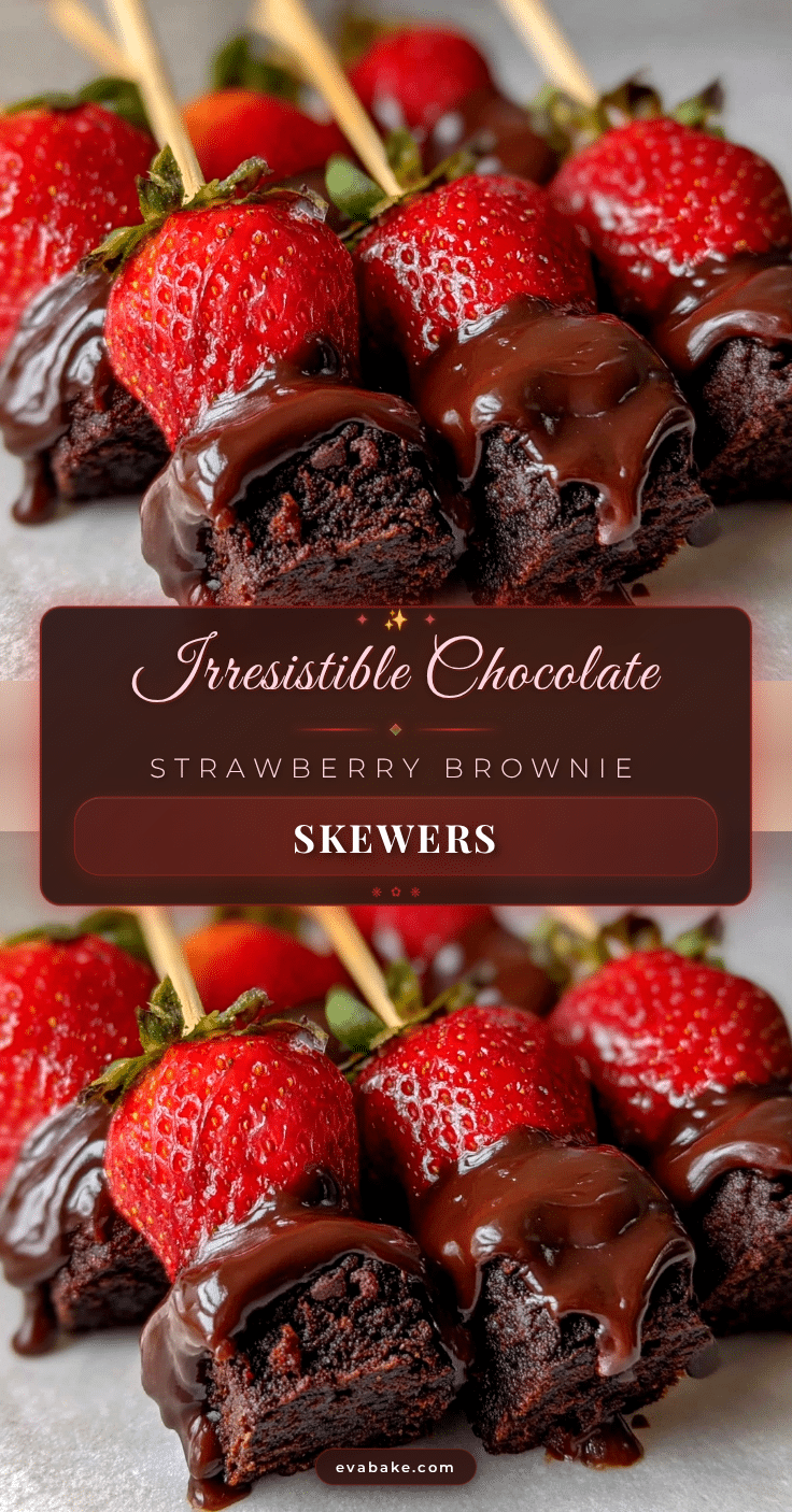 chocolate-dipped strawberry brownie skewers recipe