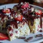 Chocolate-Dipped Strawberry Rice Krispie Treats - featured image