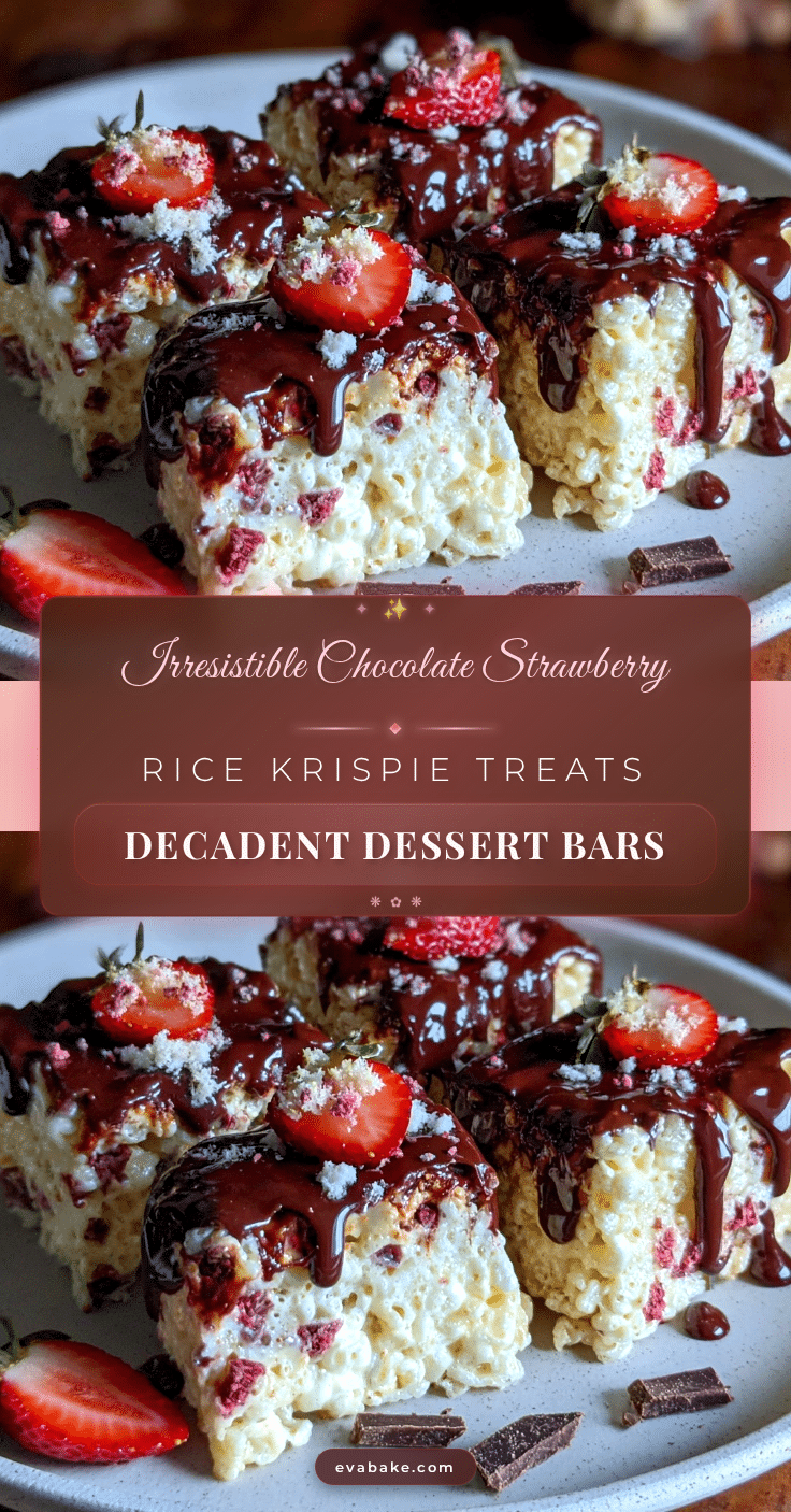 Chocolate-Dipped Strawberry Rice Krispie Treats recipe
