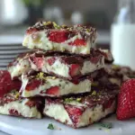 chocolate-dipped strawberry yogurt bark - featured image