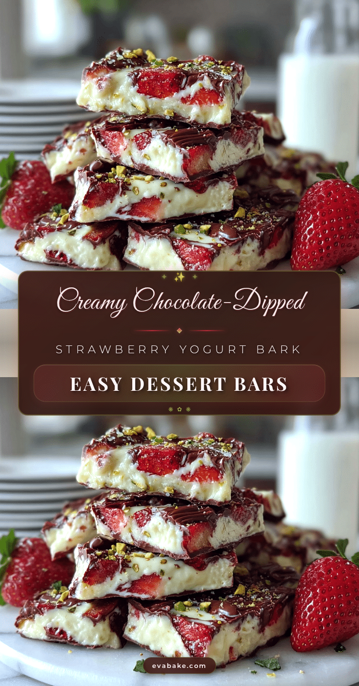 chocolate-dipped strawberry yogurt bark recipe