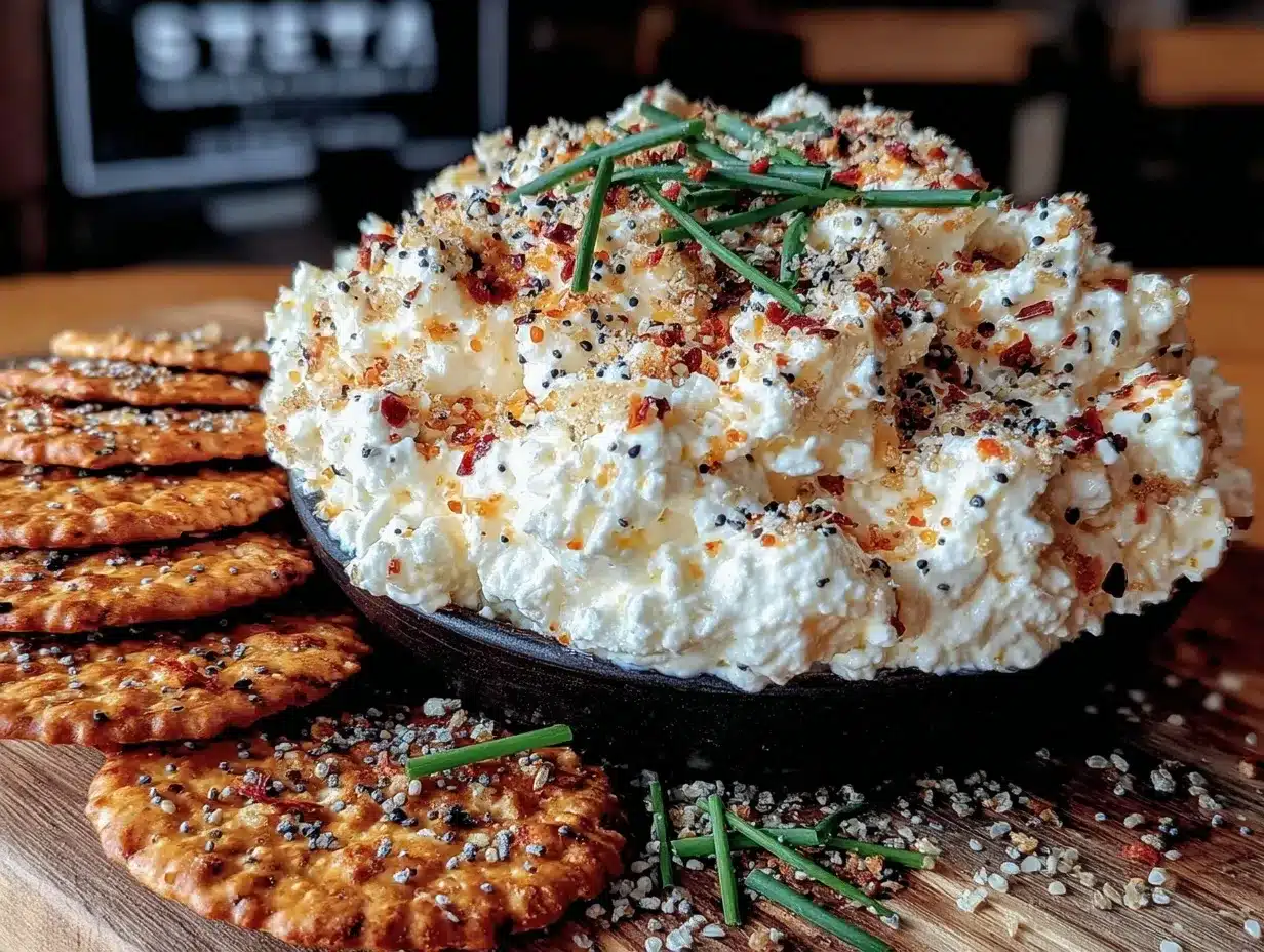 creamy cottage cheese everything bagel preparation steps