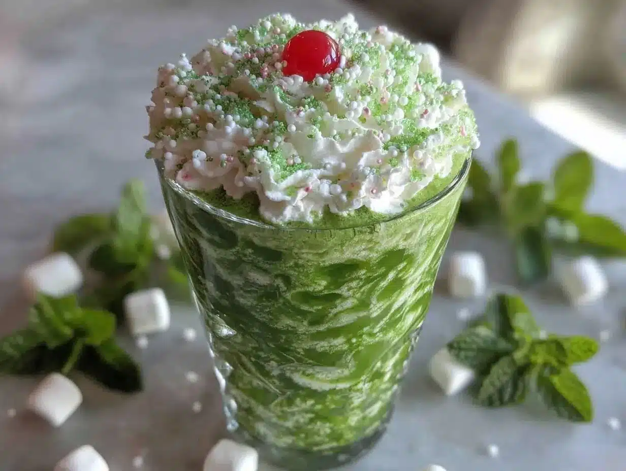 Creamy Green Grinch Smoothie preparation steps