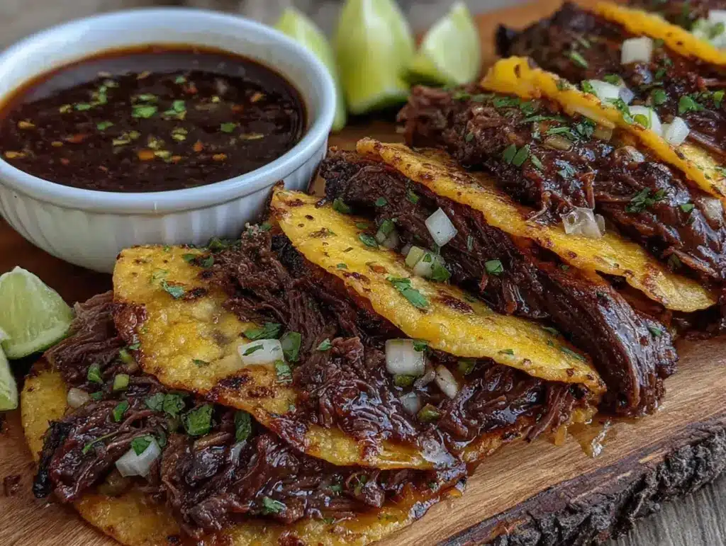 crispy birria tacos - featured image