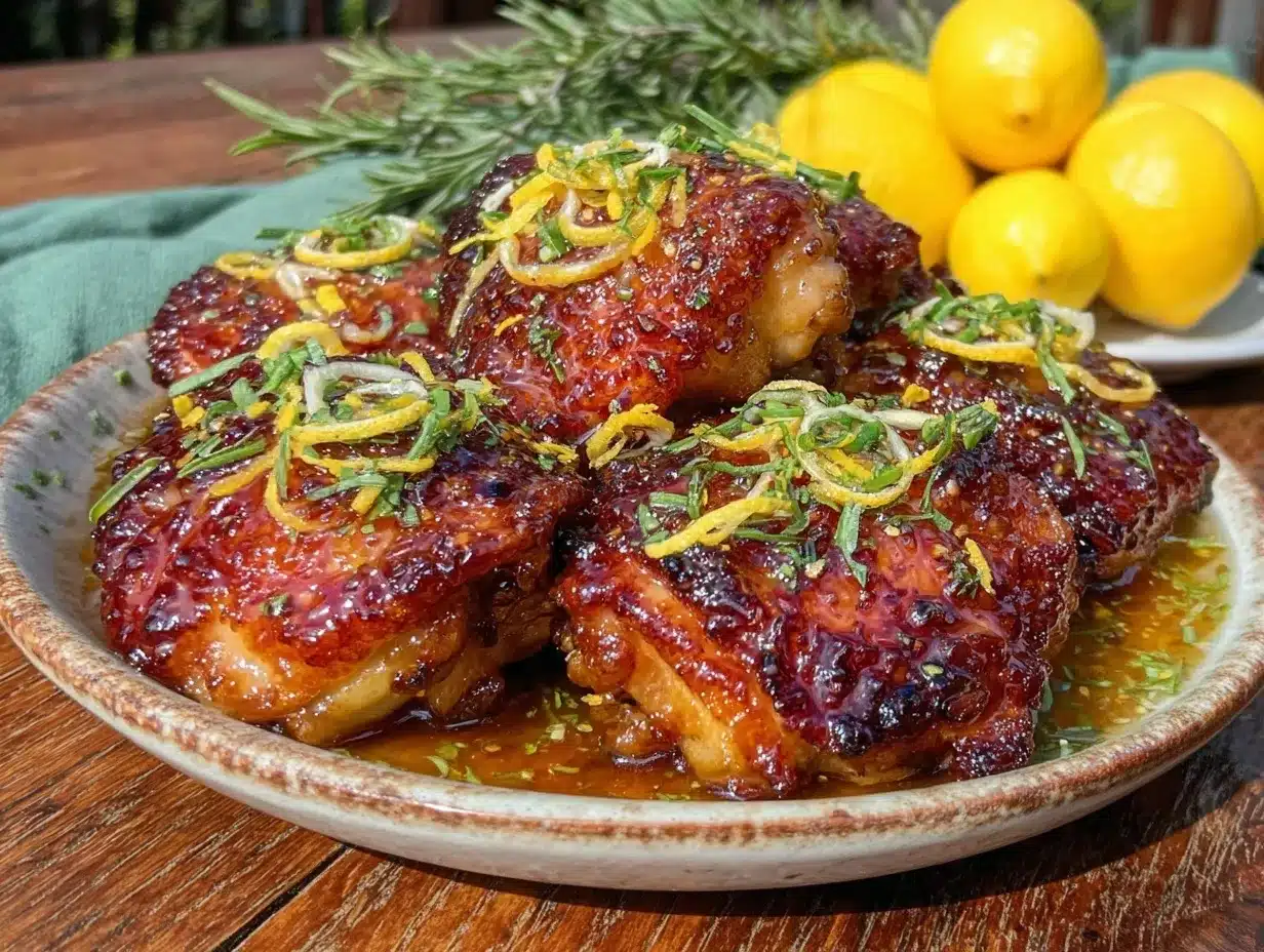 crispy honey lemon chicken thighs preparation steps
