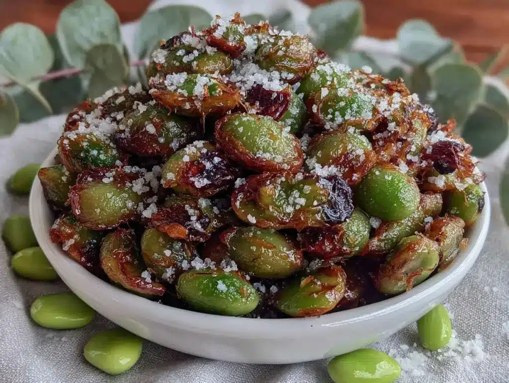 crispy roasted edamame - featured image