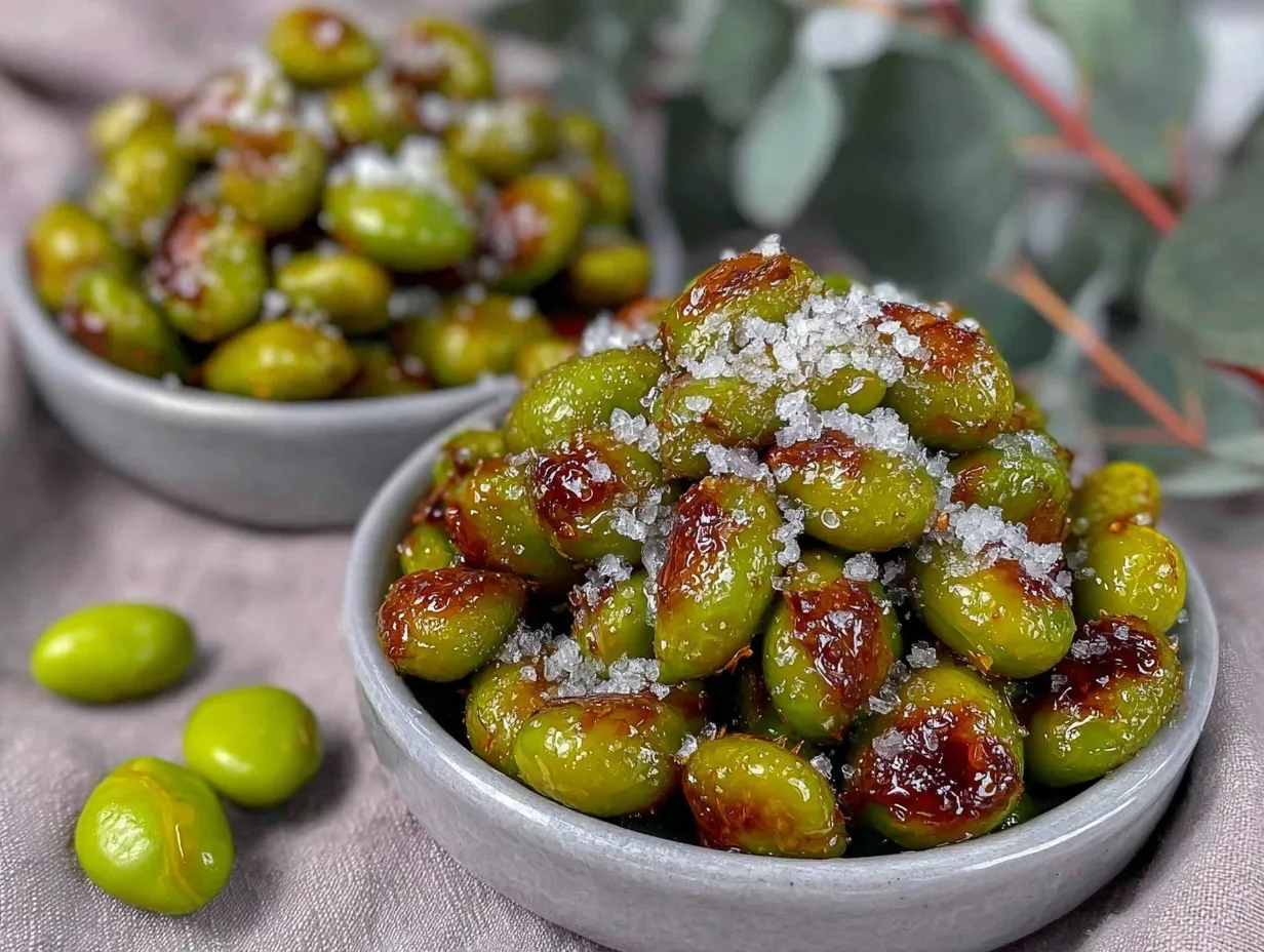 crispy roasted edamame preparation steps