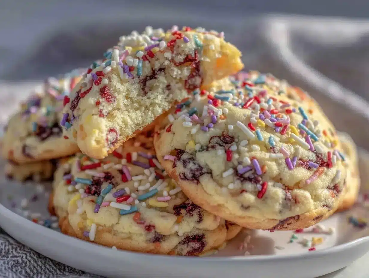 Dr. Seuss Rainbow Sprinkle Cookies preparation steps