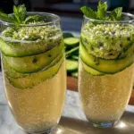 Elderflower and cucumber fizz cocktail - featured image