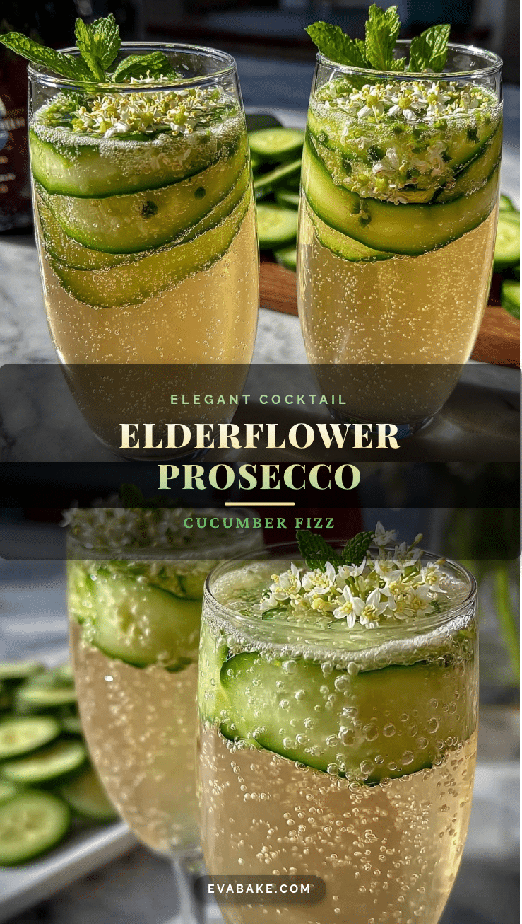 Elderflower and cucumber fizz cocktail recipe
