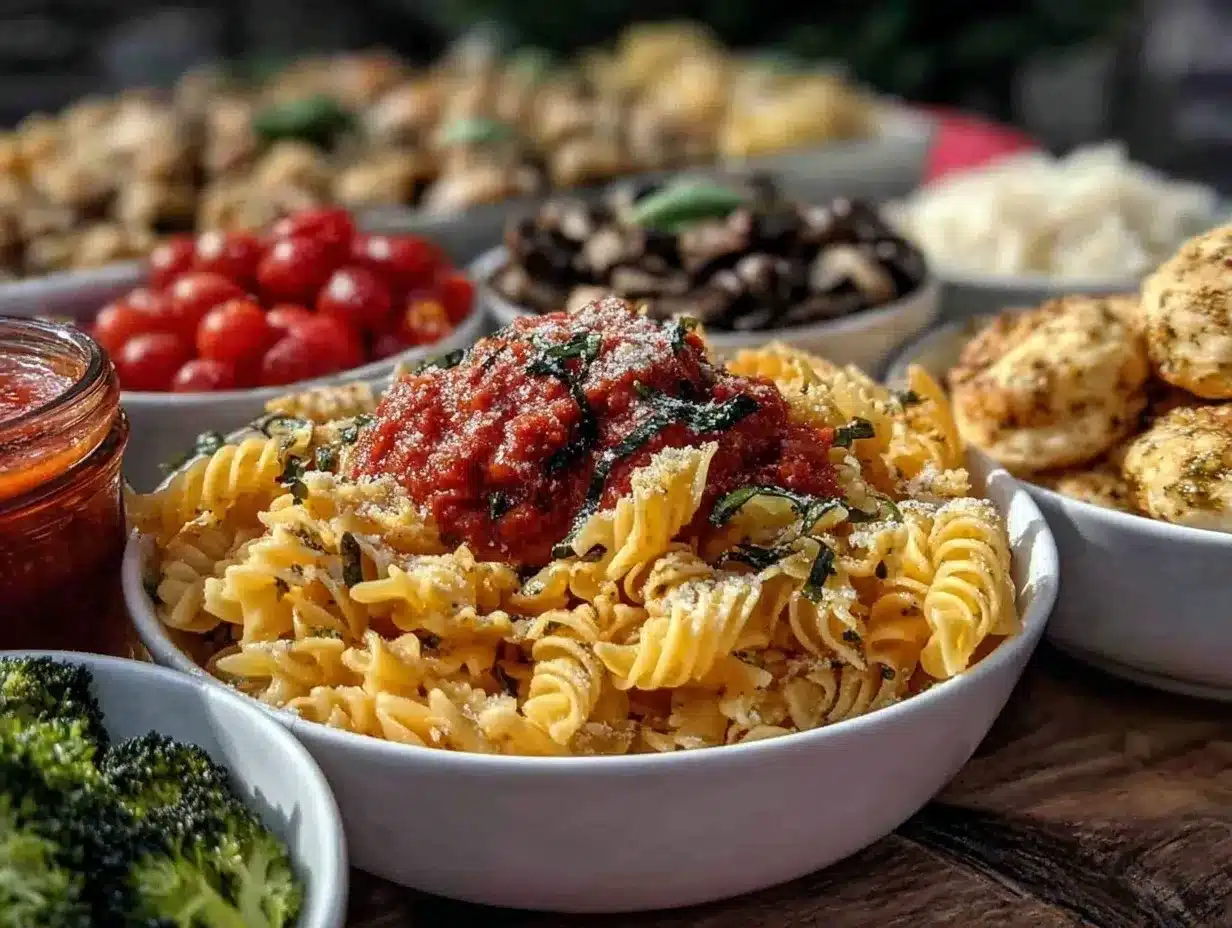 Galentine’s DIY Pasta Bar preparation steps