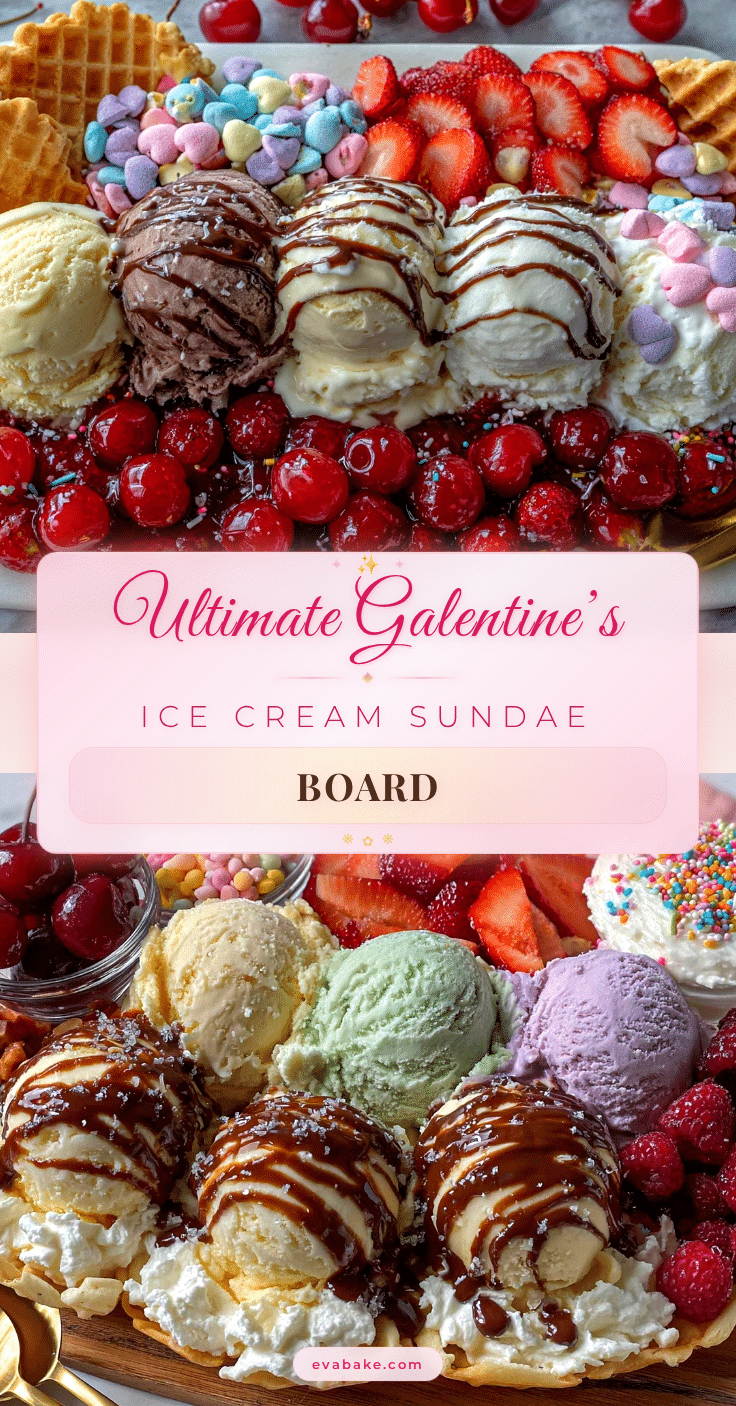 Galentine’s ice cream sundae board recipe