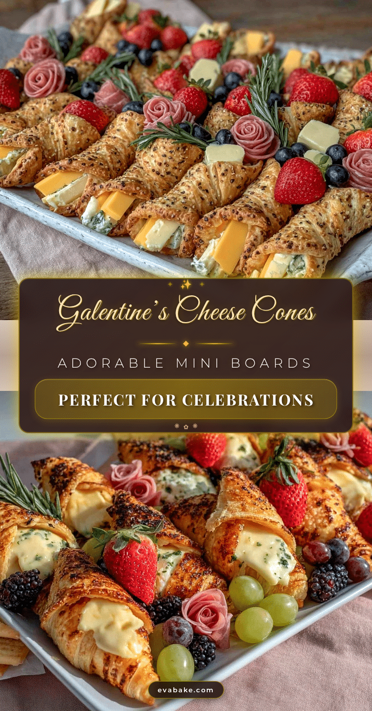 Galentine’s Mini Cheese Board Cones recipe