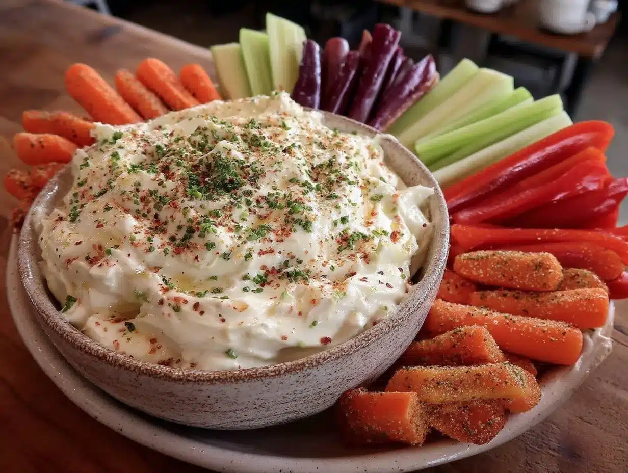 Greek yogurt ranch dip preparation steps