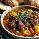 hamburger vegetable soup - featured image