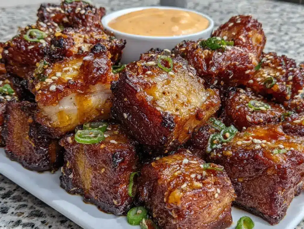 healthy air fryer pork bites - featured image