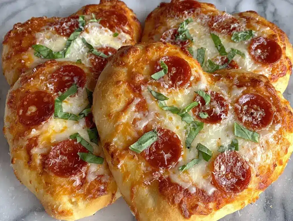 heart-shaped personal pizzas - featured image