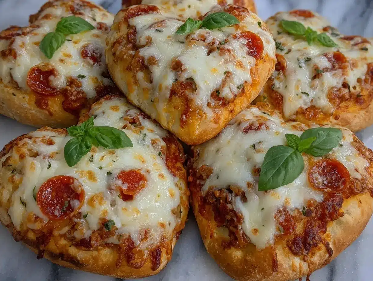 heart-shaped personal pizzas preparation steps