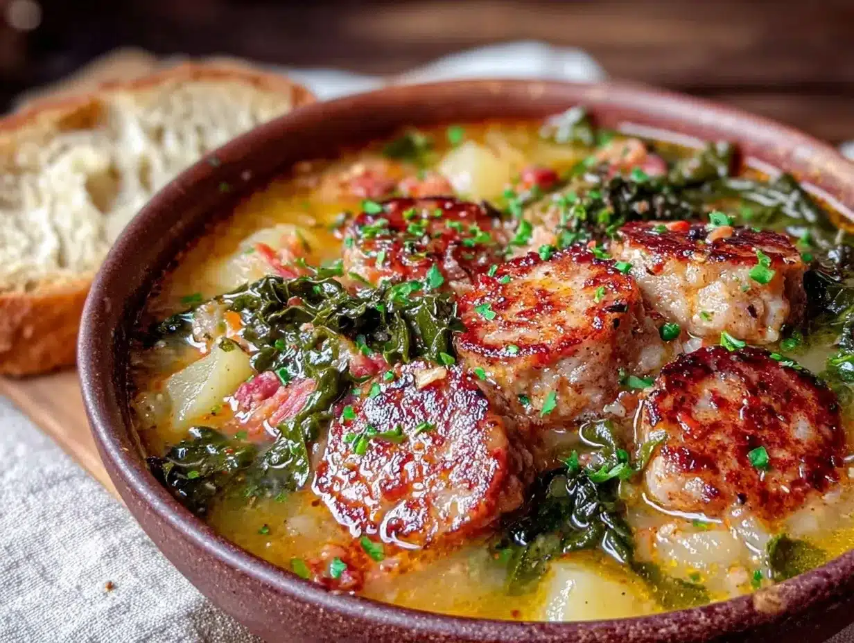 Italian Sausage and Kale Soup preparation steps