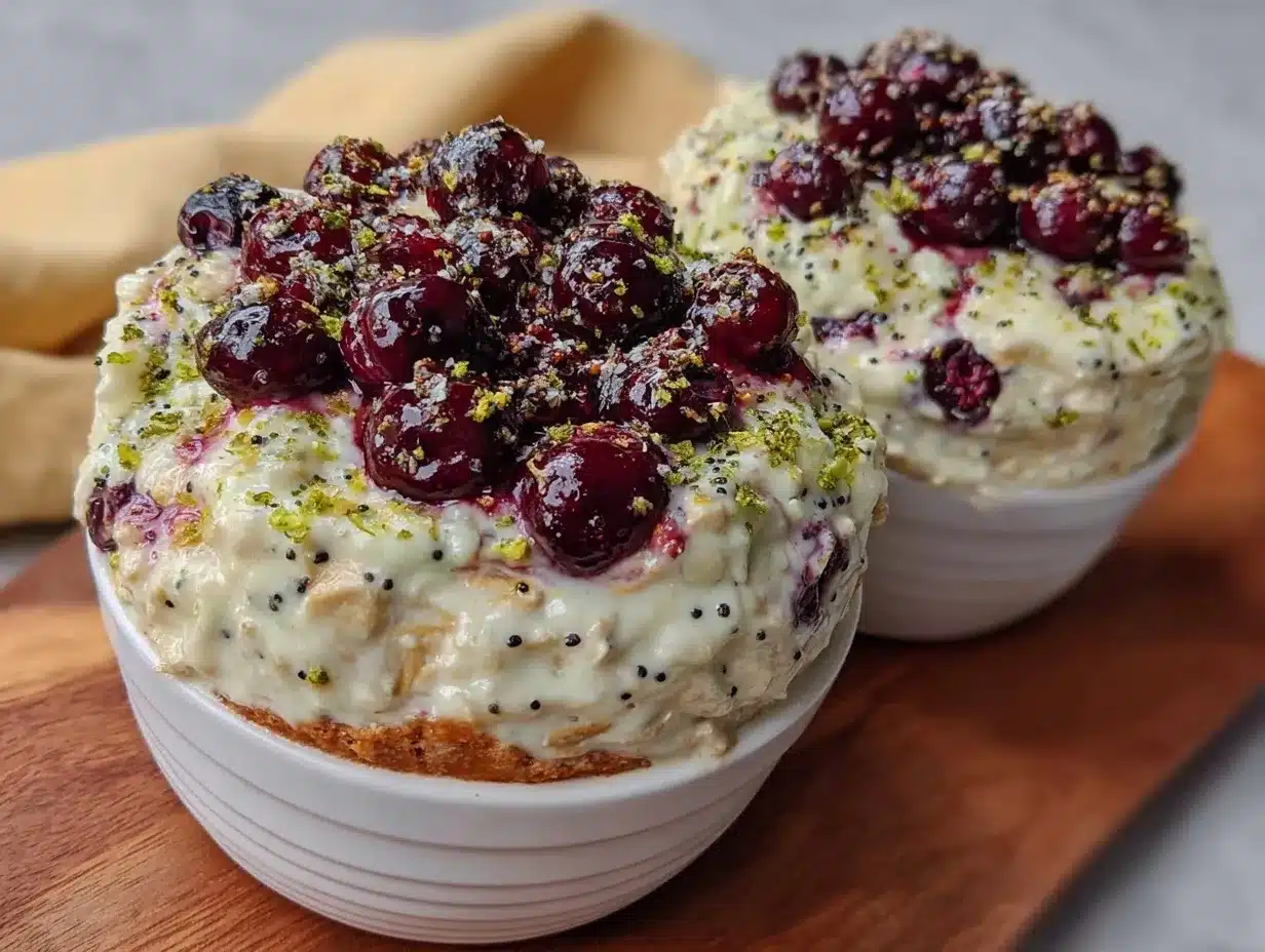 Lemon Blueberry Poppy Seed Overnight Oats preparation steps