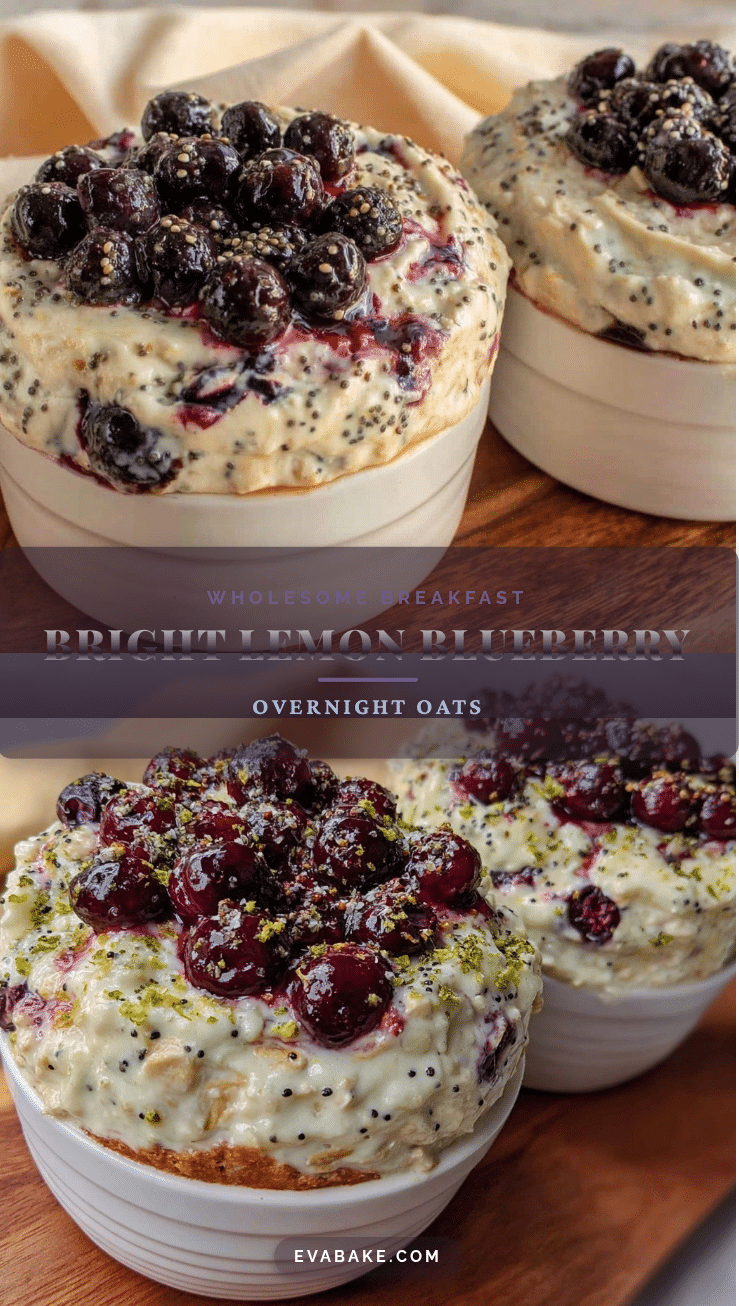 Lemon Blueberry Poppy Seed Overnight Oats recipe