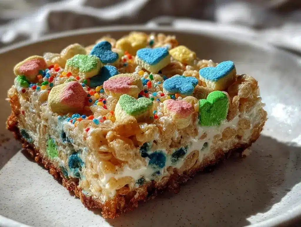 Lucky Charms Marshmallow Bars - featured image