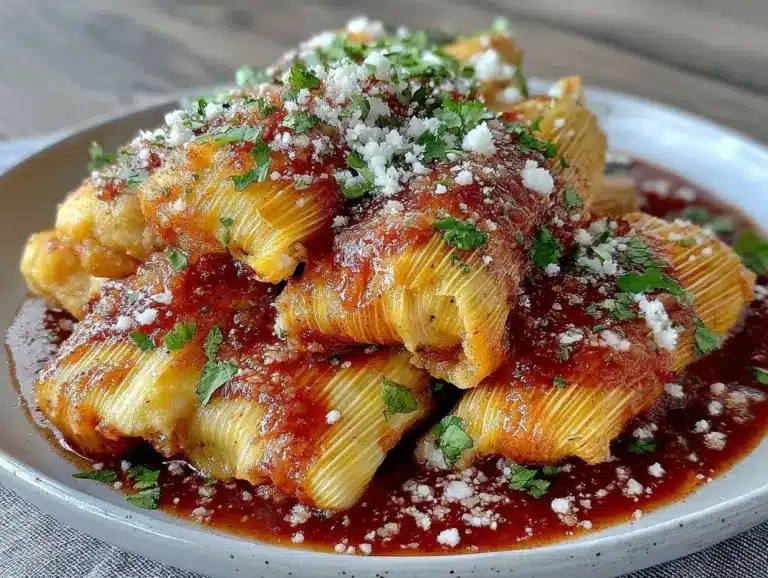 Mexican tamales with red chile sauce - featured image