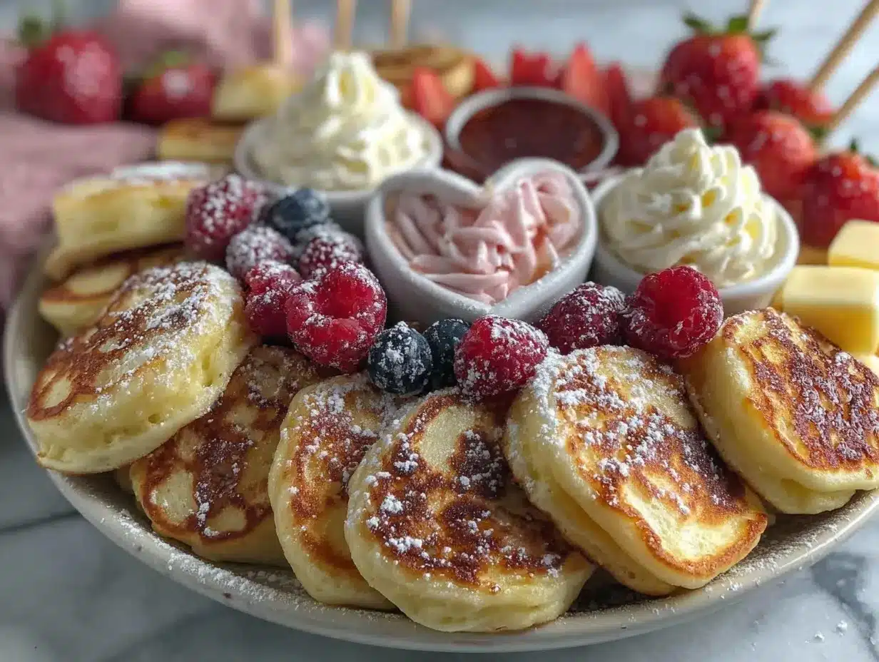 mini pancake charcuterie board preparation steps