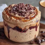mocha chocolate chip overnight oats - featured image