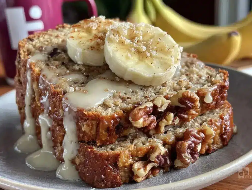 overnight oats banana bread - featured image
