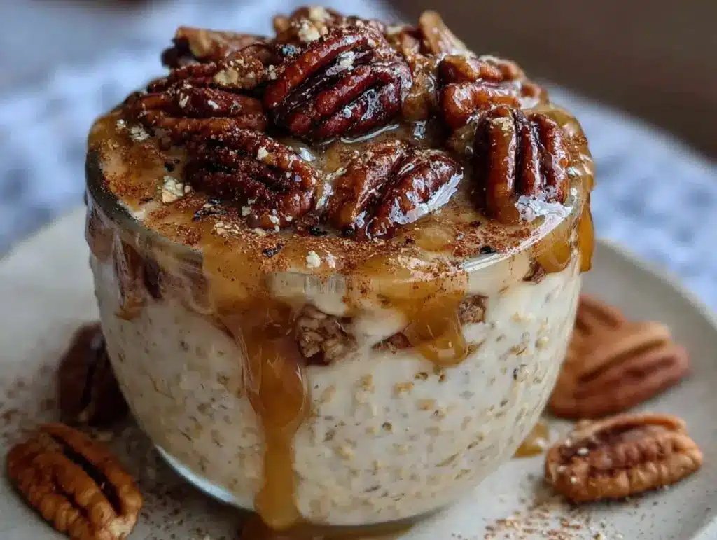 overnight oats maple pecan - featured image