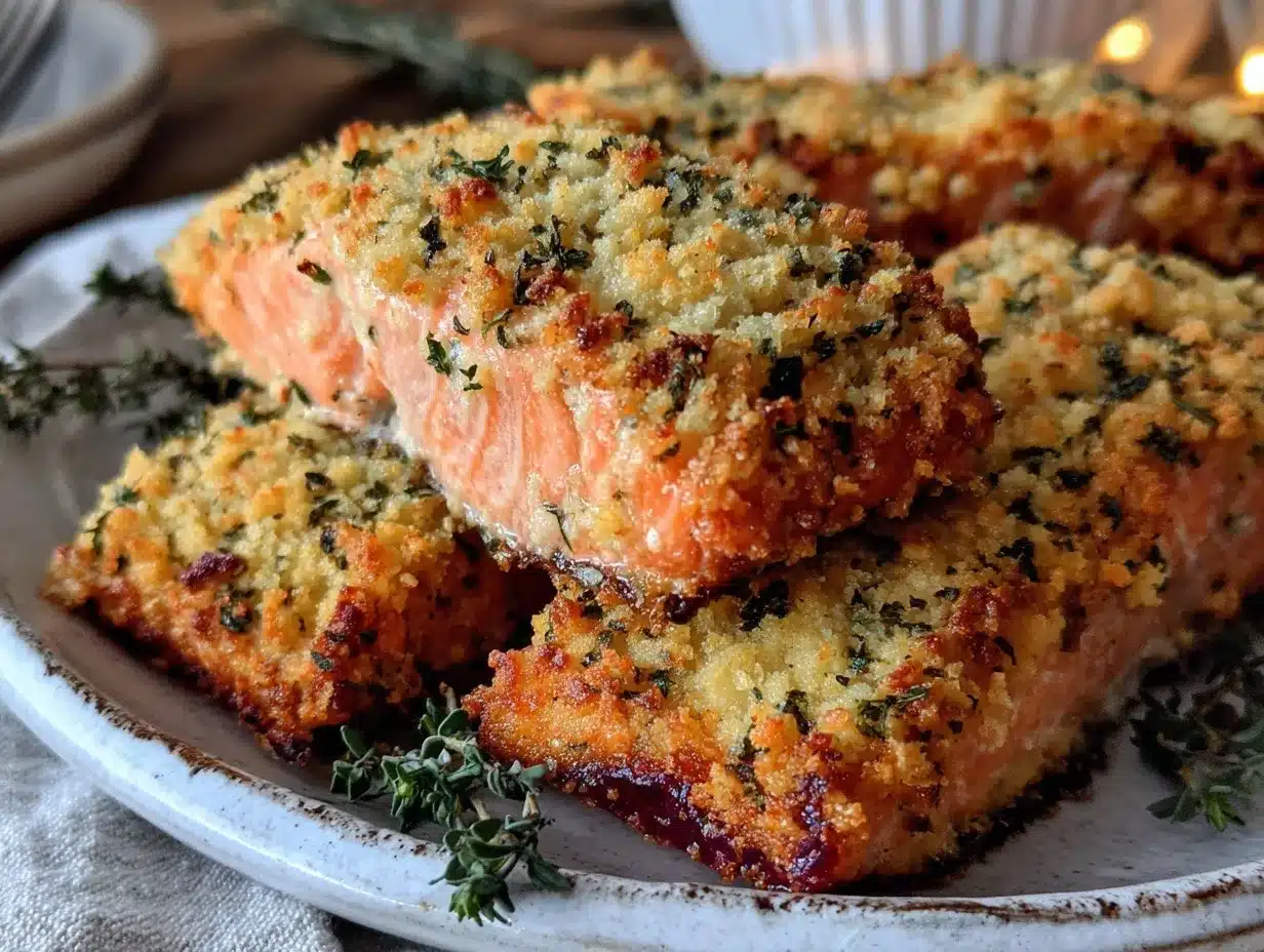 Parmesan crusted salmon preparation steps