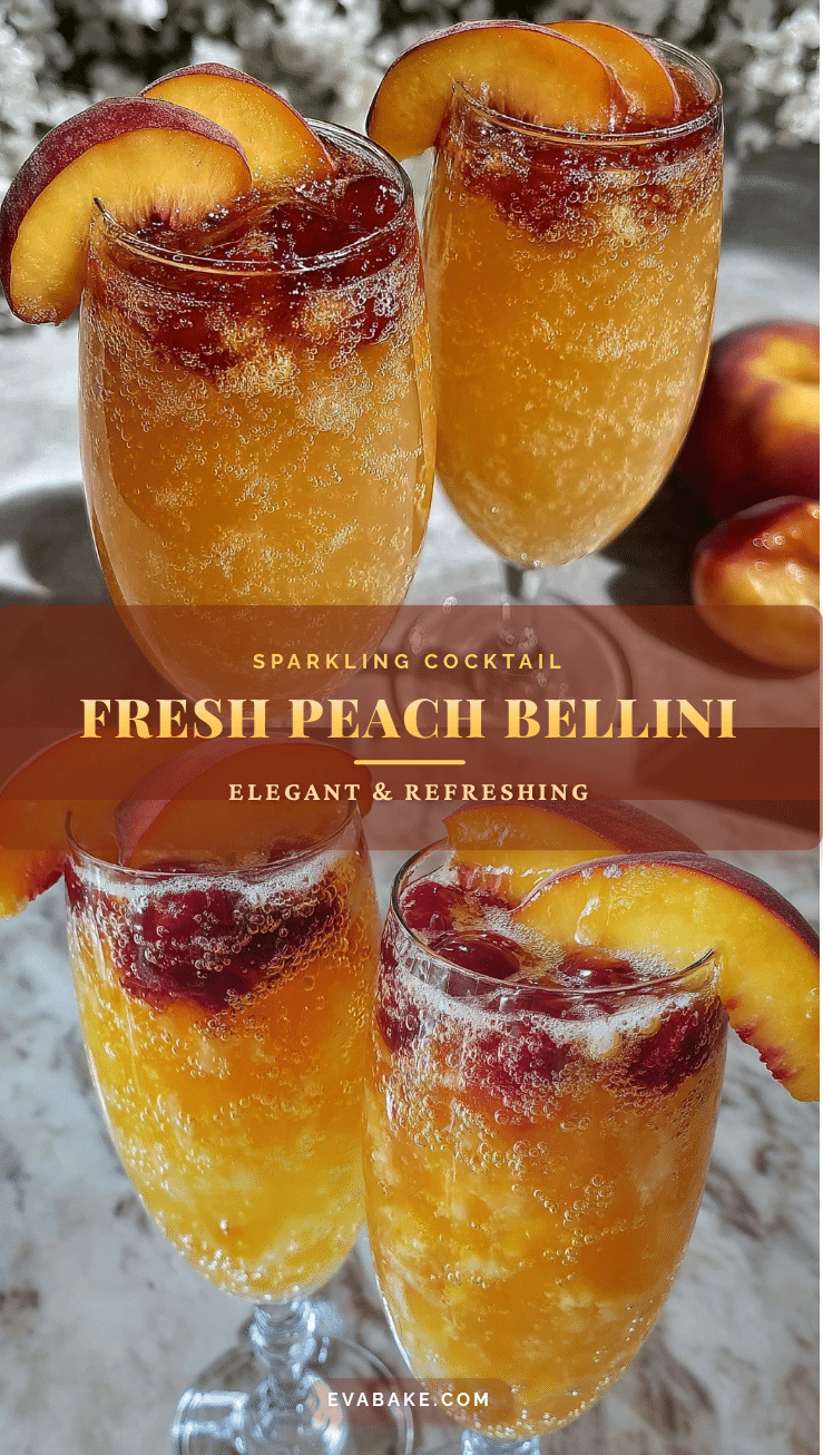 Peach Bellini Cocktail recipe