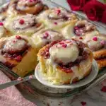 red velvet cinnamon rolls - featured image