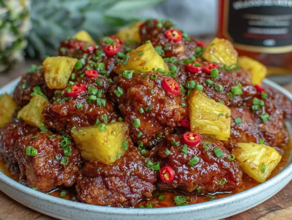 savory bourbon chicken - featured image