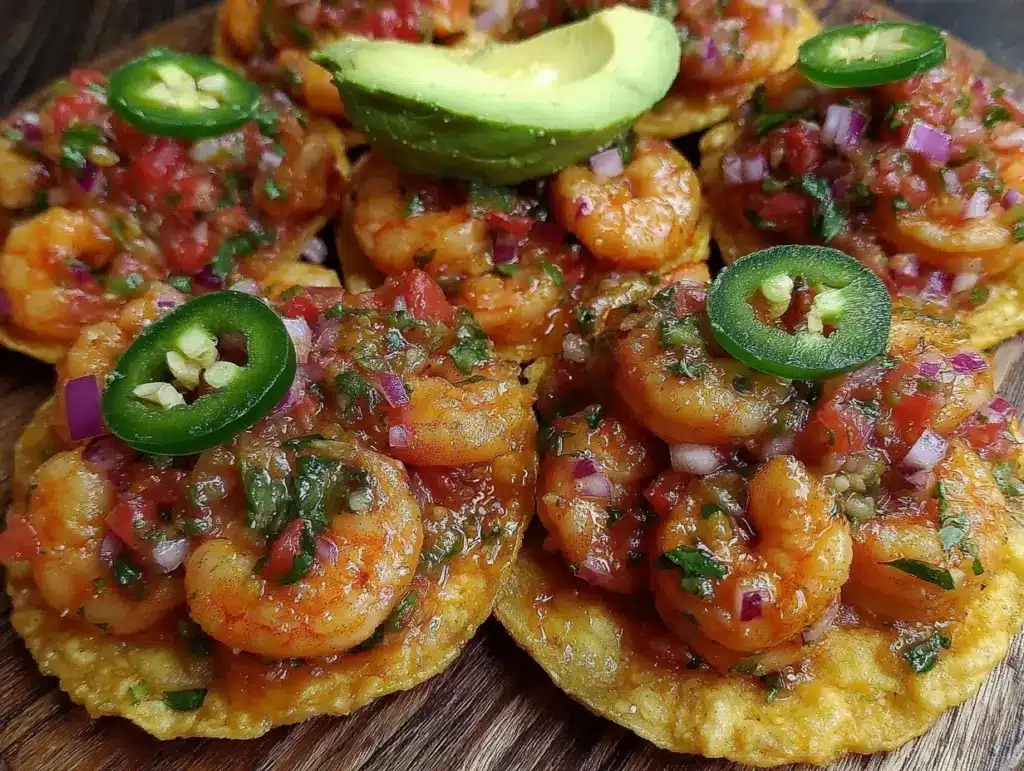 shrimp ceviche tostadas - featured image