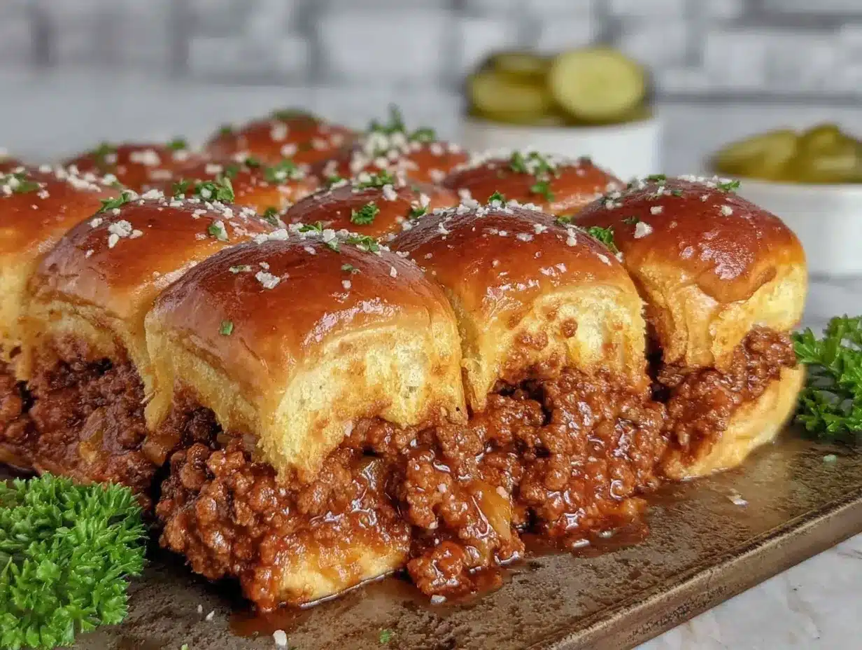 Sloppy Joe Sliders on Hawaiian Rolls preparation steps