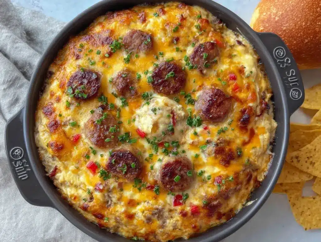 smoked sausage dip - featured image