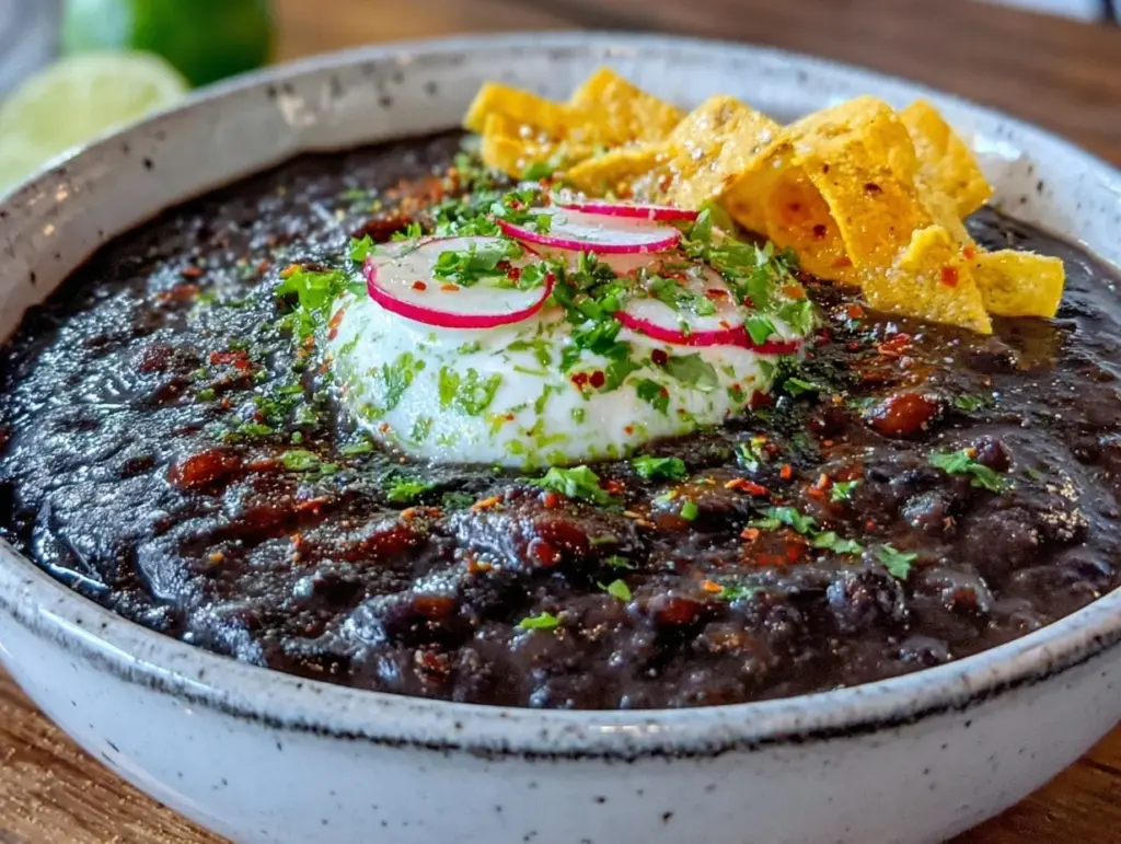 smoky black bean soup - featured image