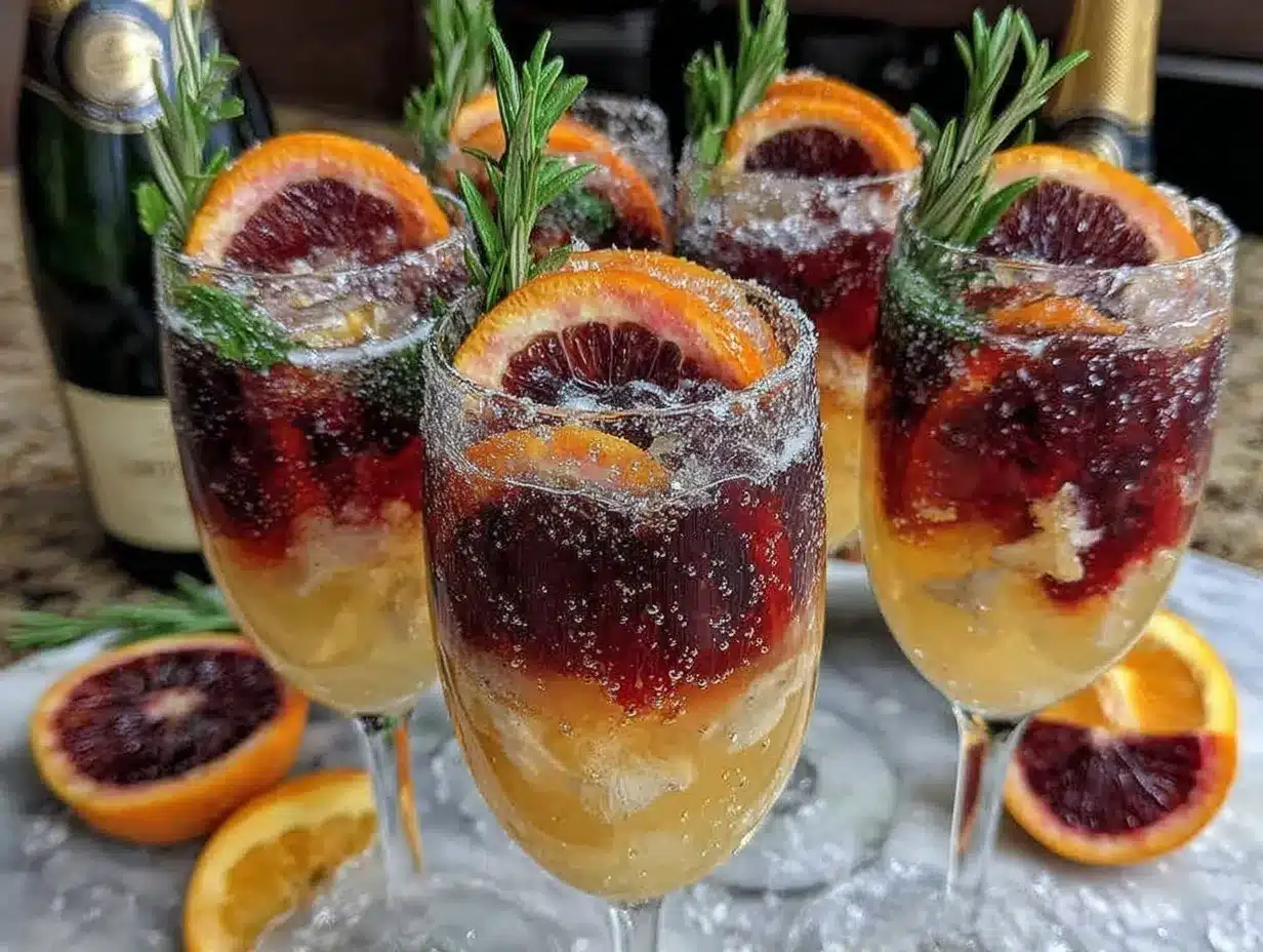 Sparkling Blood Orange Aperol Spritz preparation steps